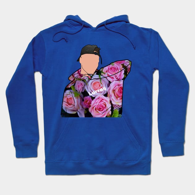 Larray- Digital Art- Pink Roses Jumper T-Shirt (Blue) Hoodie by Vtheartist